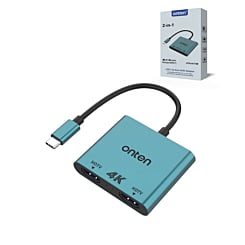 Onten 2in1 USB C HDMI Splitter (2x HDMI) (Only Ground Shipping)