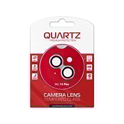 Shop the QUARTZ HD tempered glass with metal ring for the iPhone 14 or 14 Plus back camera — in Blue.