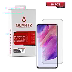 Buy the QUARTZ Clear Tempered Glass for Galaxy S21, Pack of 10.