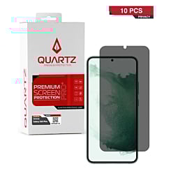 QUARTZ Privacy Tempered Glass for Galaxy S22 Plus (Pack of 10)