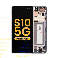 OLED Assembly with Frame for Galaxy S10 5G (G977) (MAJESTIC PRISM BLACK) (Premium)