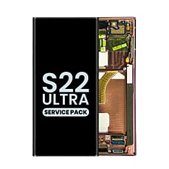 OLED Assembly with Frame for Galaxy S22 Ultra S908 (BURGUNDY) (Service Pack)