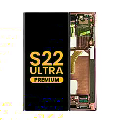 OLED Assembly with Frame for Galaxy S22 Ultra (S908) (BURGUNDY) (Premium)