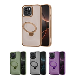 Wireless Charging Case with Built-in Rotating Ring Stand for iPhone 15 (Only Ground Shipping)