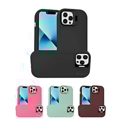 Soft Silicon Protective Case w/ Camera Stand for iPhone 15 Pro Max (Only Ground Shipping)