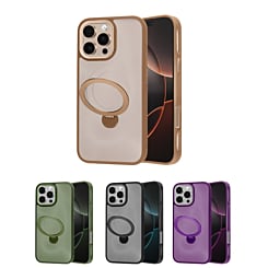 Wireless Charging Case with Built-in Rotating Ring Stand for iPhone 16 Pro Max (Only Ground Shipping)