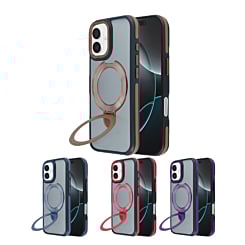 Matte Transparent Case w/ Wireless Charging Kickstand for iPhone 17 (Only Ground Shipping)