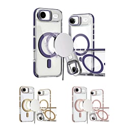 Thin Magnetic Clear Case w/ Camera Stand Kickstand for iPhone 17 (Only Ground Shipping)