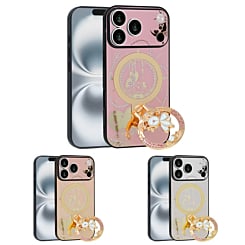 Wireless Charging Luxury Diamond Shiny Cases with Ring for iPhone 17 Pro Max (Only Ground Shipping)