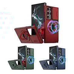 Ring Stand Case & Camera Lens Sliding Cover for Galaxy S25 Ultra (Only Ground Shipping)