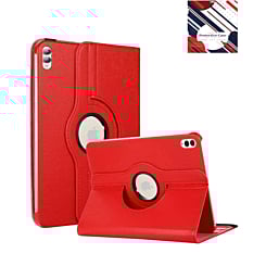 360 Degree Rotating Swivel Stand Case - RED for Galaxy Tab S10 Ultra / S9 Ultra / S8 Ultra (14.6") (Only Ground Shipping)