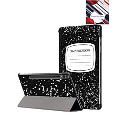 Old Style Notebook Design Case - Composition Book for Galaxy Tab S10 Ultra / S9 Ultra / S8 Ultra (14.6") (Only Ground Shipping)