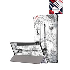 Old Style Notebook Design Case - Eiffel Tower for Galaxy Tab S10 Ultra / S9 Ultra / S8 Ultra (14.6") (Only Ground Shipping)