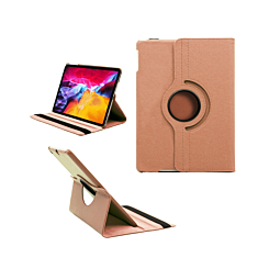 Universal 8" 360 Degree Rotating Leather Case - ROSE GOLD (Only Ground Shipping)