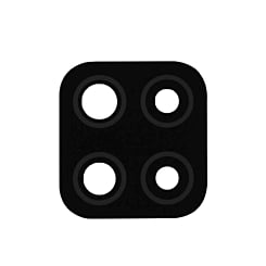 Back Camera Lens with Adhesive for Galaxy A12 (A125 / 2020) (Glass Only) (BLACK)