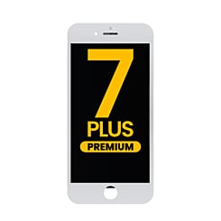 LCD Assembly with Steel Plate for iPhone 7 Plus (White) (Premium / LG)