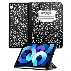 Old Style Notebook Design Case - Composition Book for iPad Air 11 2024 / iPad 10 2022 / iPad 11 (A16) / Air 4 / Air 5 / Pro 11 (1st / 2nd / 3rd / 4th) (Only Ground Shipping)