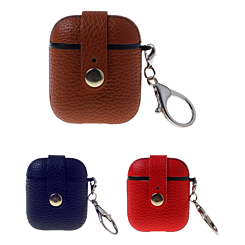 AirPods Pro Hard Leather Case w/Metal Hook