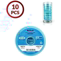 AiXun 2m Efficient Tin Removal Soldering Wick for PCB Welding Repair (10Pcs)
