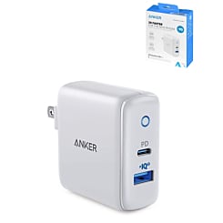 Anker PowerPort PD USB C+USB A Wall Adapter (30W) (WHITE)