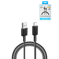 Anker 322 USB A-C Braided Charging Cable (BLACK) (6ft) (Only Ground Shipping)