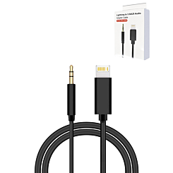 USB L-AUX Headphone Jack Cable (BLACK) (6ft) (Only Ground Shipping)