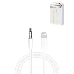 USB L-AUX Headphone Jack Cable (WHITE) (6ft) (Only Ground Shipping)