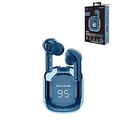 Mini Clear Sport Earbuds - BLUE (Only Ground Shipping)