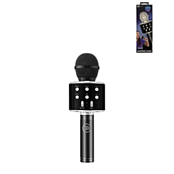 Multicolor Light Bulb & Light Up Karaoke Microphone Speaker - BLACK (Only Ground Shipping)