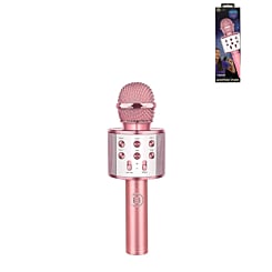 Multicolor Light Bulb & Light Up Karaoke Microphone Speaker - PINK (Only Ground Shipping)