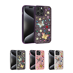 Butterfly Glitter Rhinestone Case for iPhone 15 Pro (Only Ground Shipping)