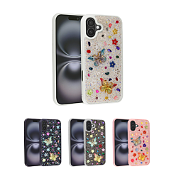 Butterfly Glitter Rhinestone Case for iPhone 16 Plus (Only Ground Shipping)