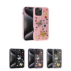 Butterfly Glitter Rhinestone Case for iPhone 16 Pro Max (Only Ground Shipping)