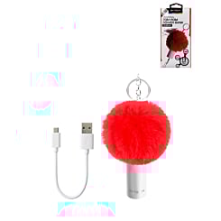 Bytech 2200mAh Pom Pom Power Bank - RED (Only Ground Shipping)