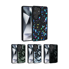 Camo Design Thin Magnetic Case w/ Camera Stand Kickstand for Galaxy S25 Ultra (Only Ground Shipping)