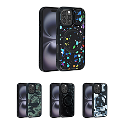 Camo Design Thin Magnetic Case w/ Camera Stand Kickstand for iPhone 16 Pro Max (Only Ground Shipping)