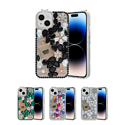 Crystal Flower Perfume Silicone Hard Case for iPhone 13 / 14 (Only Ground Shipping)