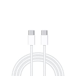 Purchase the 60W USB C to USB C Fast Charging Cable for iPhone 16, iPhone 15, and iPad series, 3 feet long, pack of 20 without retail box.