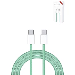 Stock up on the 3 ft 60W USB-C to USB-C fast charging cable for iPhone 16, iPhone 15, and iPad series in green.