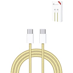 Order the 3 ft 60W USB-C to USB-C fast charging cable for iPhone 16, iPhone 15, and iPad series in yellow.
