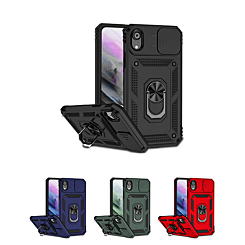 Dual Layers Hybrid Case with Metal Ring And Camera Protector for iPhone XR (Only Ground Shipping)