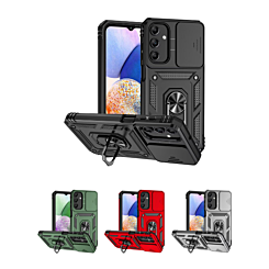 Dual Layers Hybrid Case w/Metal Ring And Camera Protector for Galaxy A36 (Only Ground Shipping)