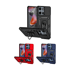 Dual Layers Hybrid Case w/Metal Ring And Camera Protector Moto G 5G (2025) (Only Ground Shipping)