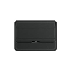EVO Laptop & iPad 15" Leather Sleeve Pouch Bag - BLACK (Only Ground Shipping)