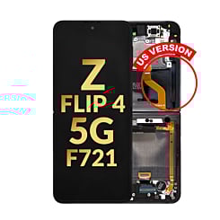 OLED Assembly with Frame for Galaxy Z Flip 4 F721 (BLACK) (US and International) (Service Pack)