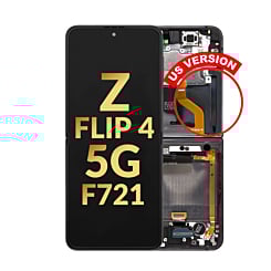 OLED Assembly with Frame for Galaxy Z Flip 4 F721 (GRAPHITE) (US and International) (Service Pack)