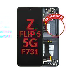 OLED Assembly with Frame for Galaxy Z Flip 5 F731 (GRAY) (US & International) (Aftermarket OLED)