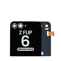 Outer OLED Assembly without Frame for Galaxy Z Flip 6 F741 (SILVER SHADOW) (Service Pack)