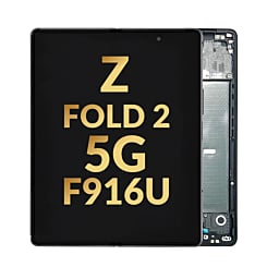 OLED Assembly with Frame for Galaxy Z Fold 2 F916U (MYSTIC BLACK) (Service Pack)