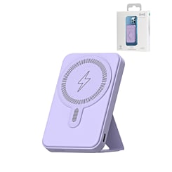 MagSafe Foldable Magnetic Power Bank (PURPLE) 15W Wireless  / 20W PD Power Bank with USB-C (5000mAh) (Only Ground Shipping)
